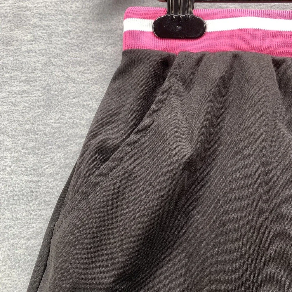 Women Black Bodycon Shirts & Shorts with Sequined Front Logo Set Size XL (A41) - Picture 4 of 13